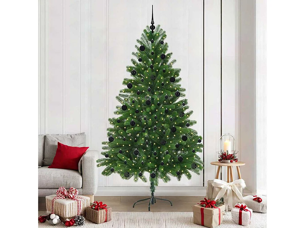 Weihnachtsbaum mit 300 LEDs mit Ständer Grün 210 cm PE