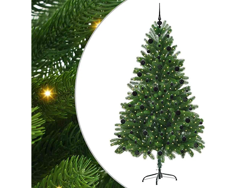 Weihnachtsbaum mit 300 LEDs mit Ständer Grün 210 cm PE