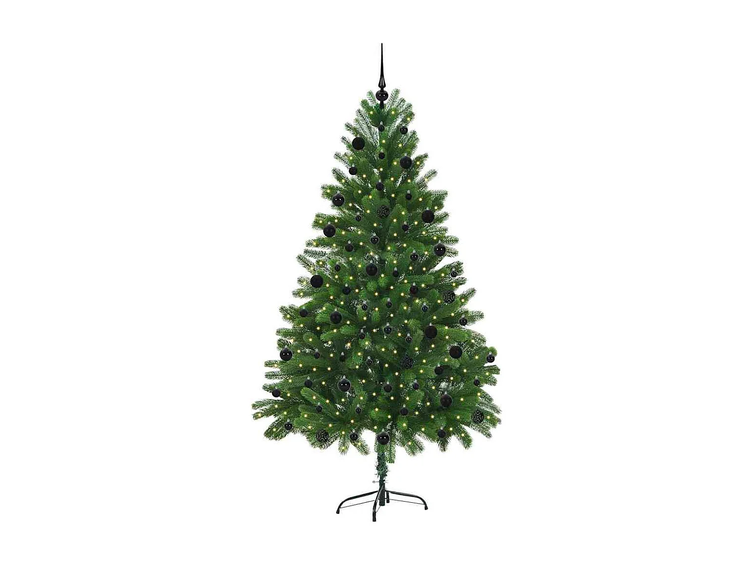 Weihnachtsbaum mit 300 LEDs mit Ständer Grün 210 cm PE