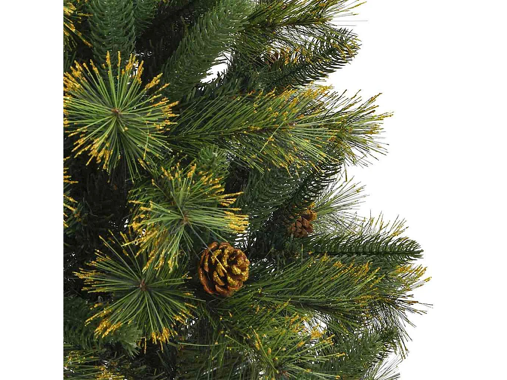 Kunstkerstboom met buigzame takken en kegels 150 cm