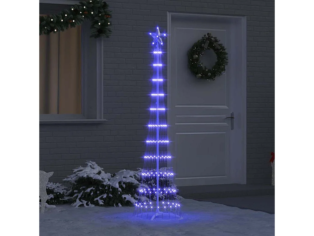 Arbre de Noël LED avec 230 LED Bleu 51 x 51 x 190 cm Métal
