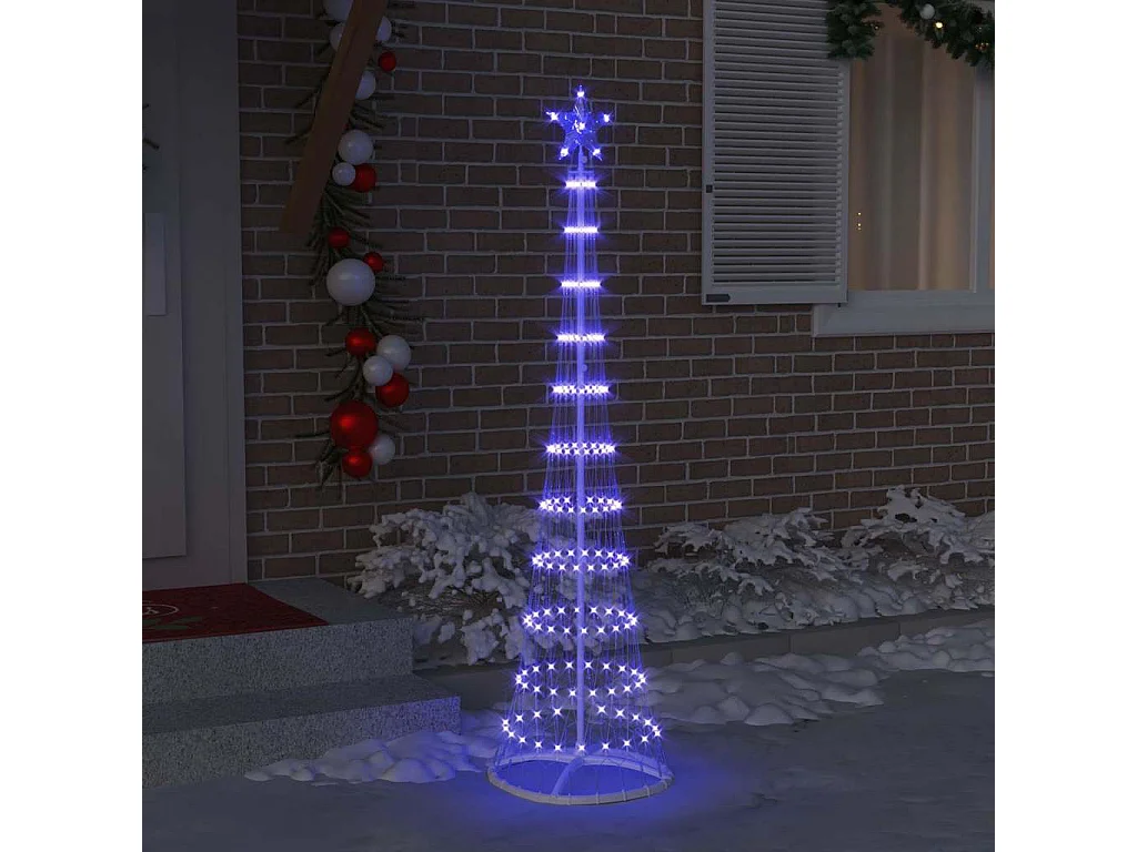 Arbre de Noël LED avec 230 LED Bleu 51 x 51 x 190 cm Métal