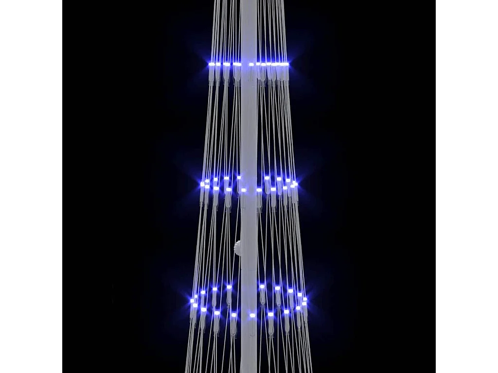 Arbre de Noël LED avec 230 LED Bleu 51 x 51 x 190 cm Métal