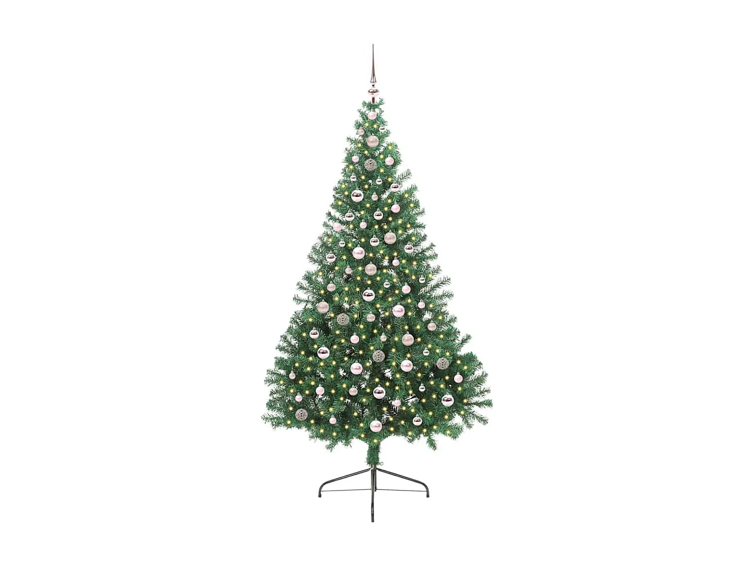 Sapin de Noël artificiel pré-éclairé Vert 240 cm PVC