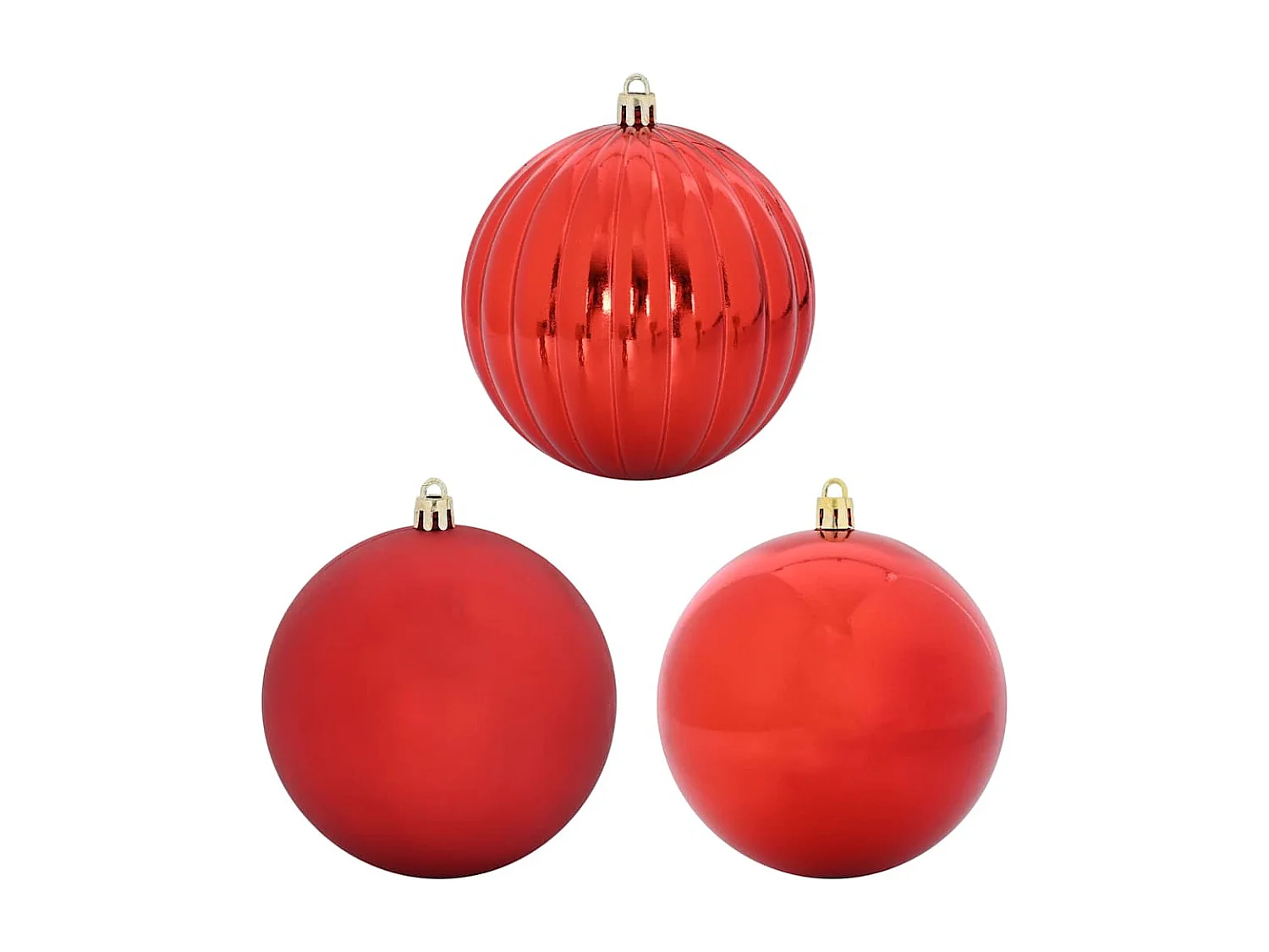 Ensemble de Boules de Noël 4 pcs Rouge