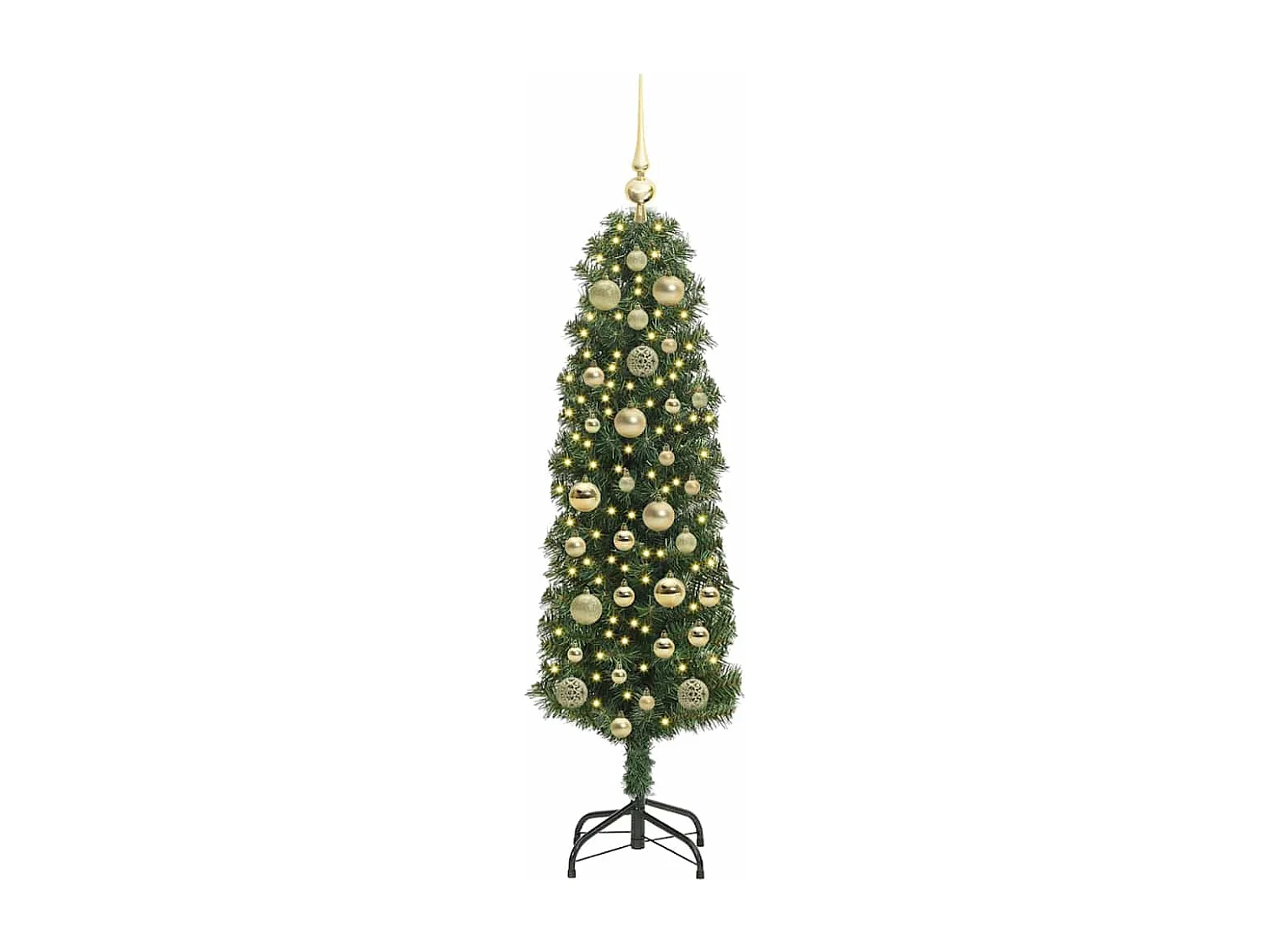 Albero di Natale artificiale Verde 120 cm PVC e acciaio e plastica
