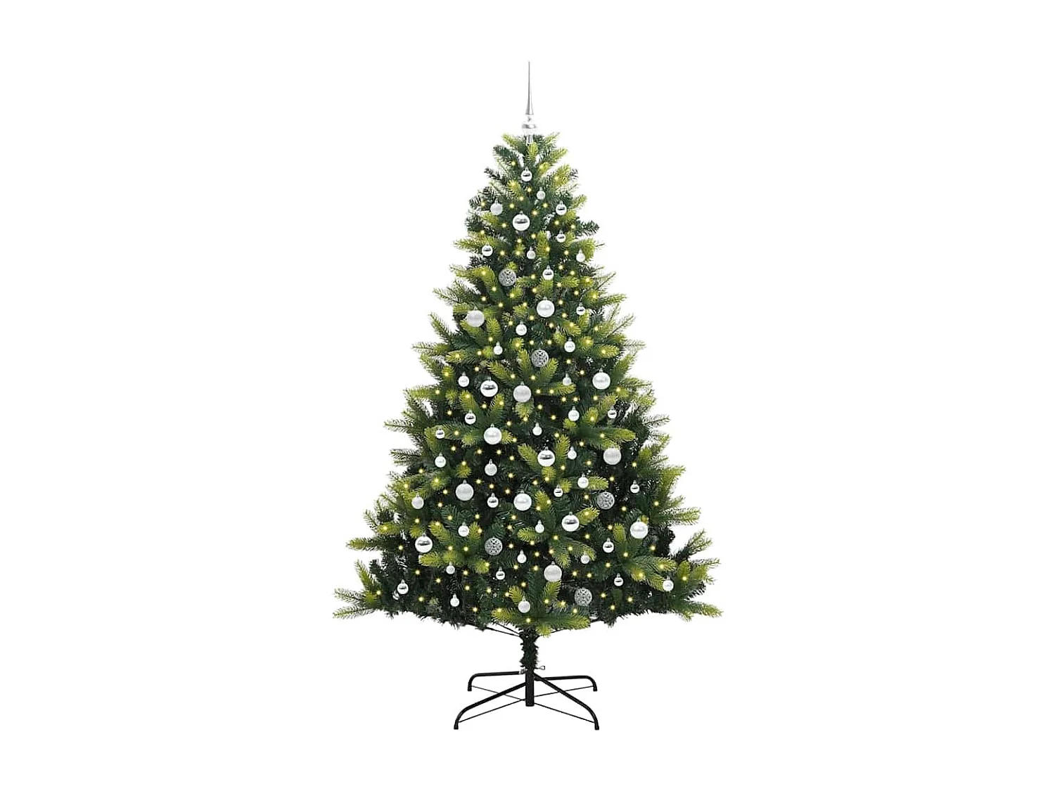 Albero di Natale artificiale flessibile in silicone 300 LED 210 cm