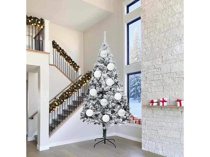 Ensemble de Boules de Noël 3 pcs Blanc