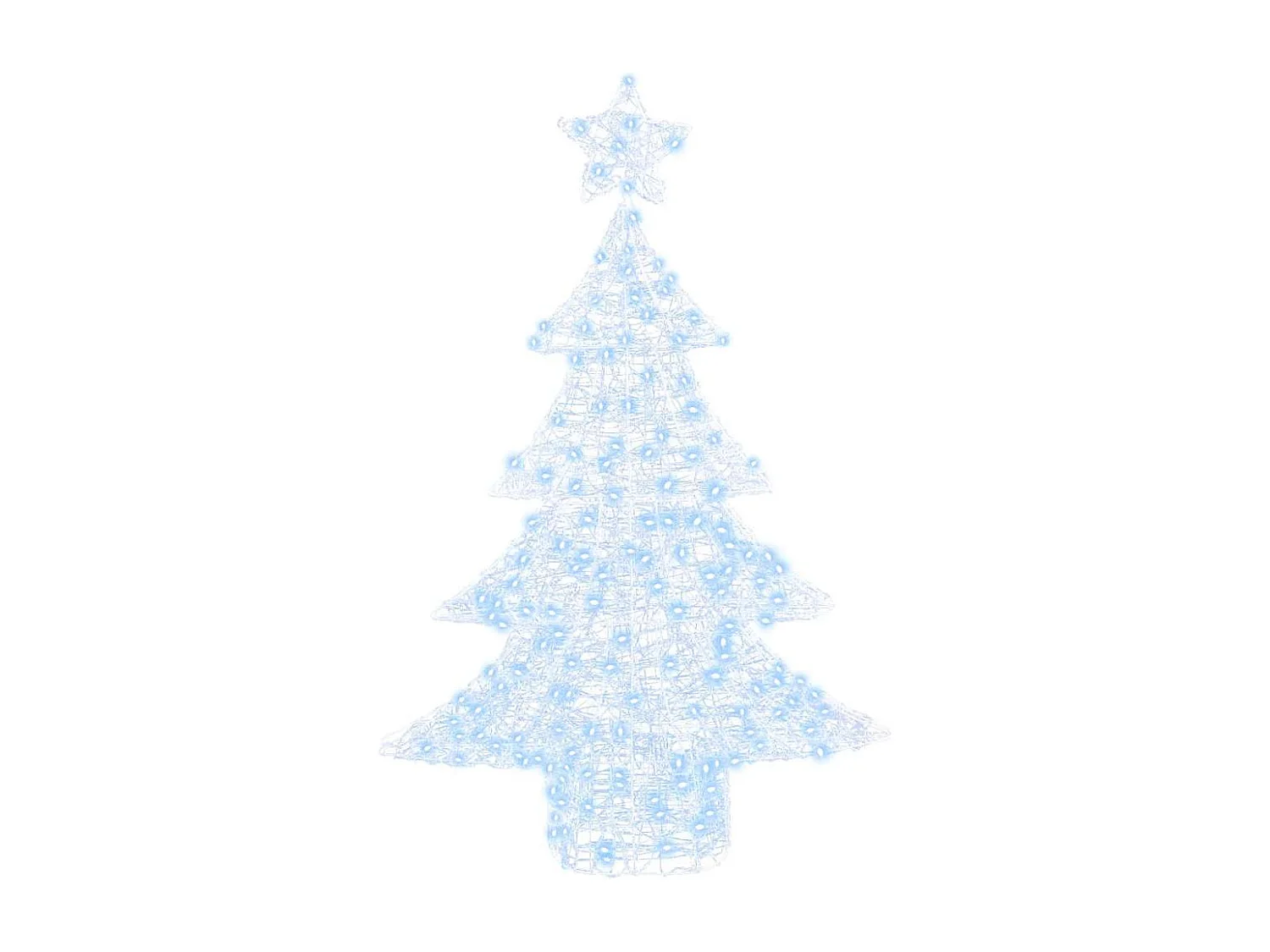 Albero di Natale con 100 LED Bianco Freddo 120 cm Acrilico
