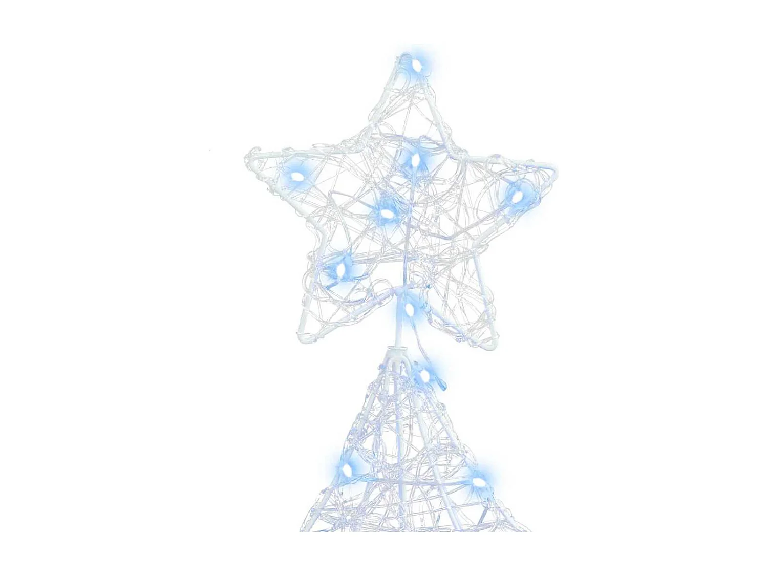 Albero di Natale con 100 LED Bianco Freddo 120 cm Acrilico