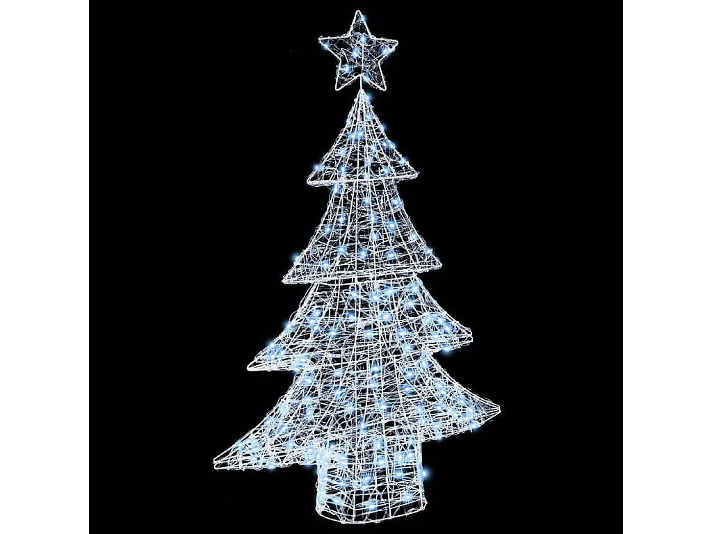 Sapin de Noël avec 100 LED Blanc froid 120 cm Acrylique