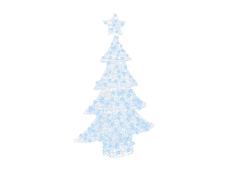 Sapin de Noël avec 100 LED Blanc froid 120 cm Acrylique