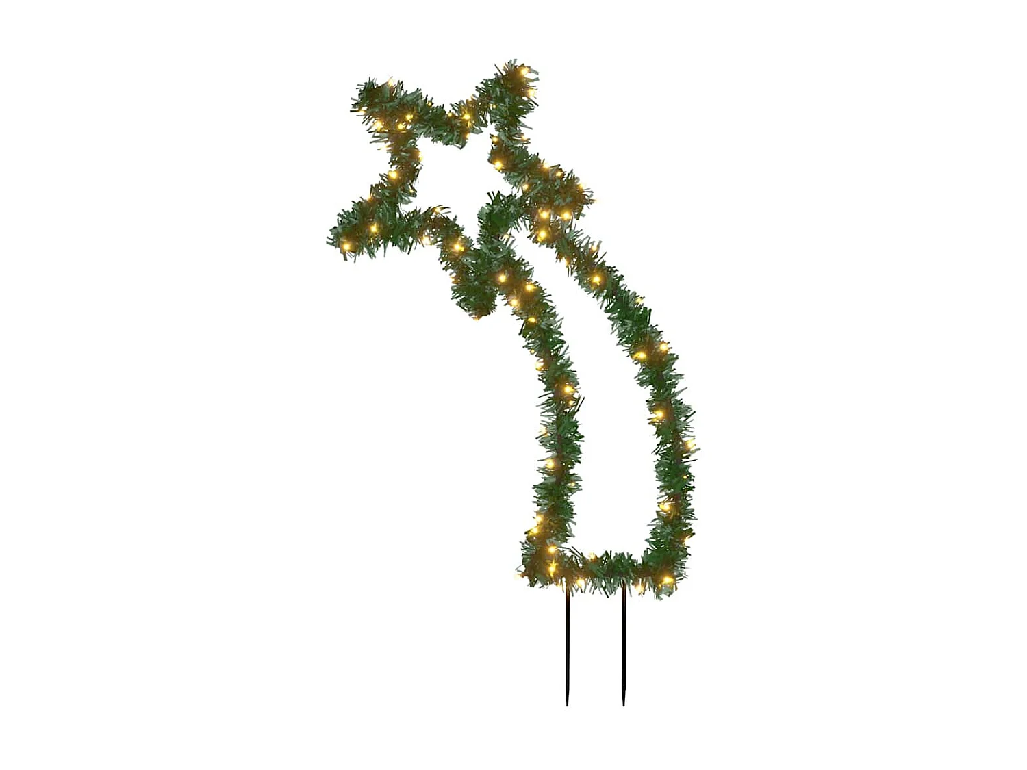 Decorazione luminosa natalizia a forma di meteora con picchetti, 80 LED, 62 cm