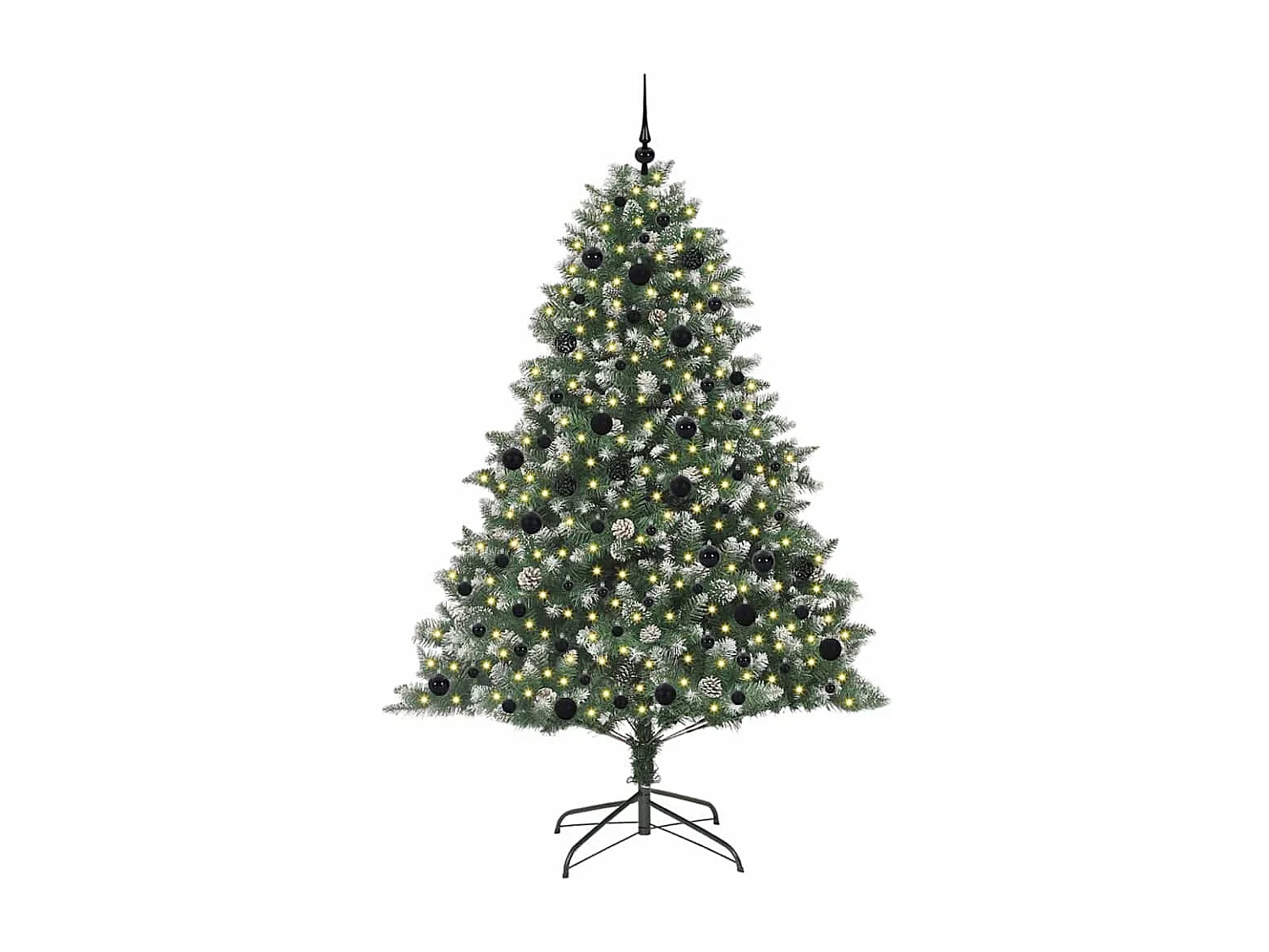 Sapin de Noël artificiel avec 300 LED Vert 140 x 140 x 210 cm