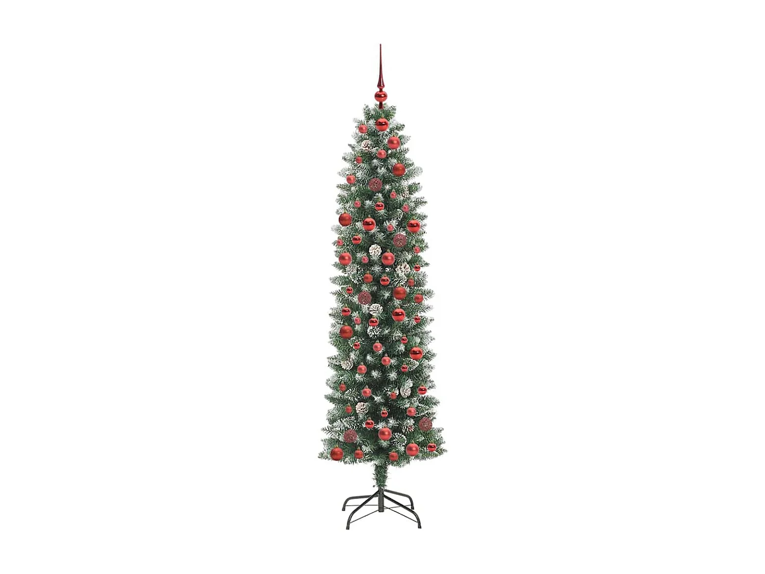 Arbre de Noël artificiel slim avec 300 LED Vert et blanc 180 cm