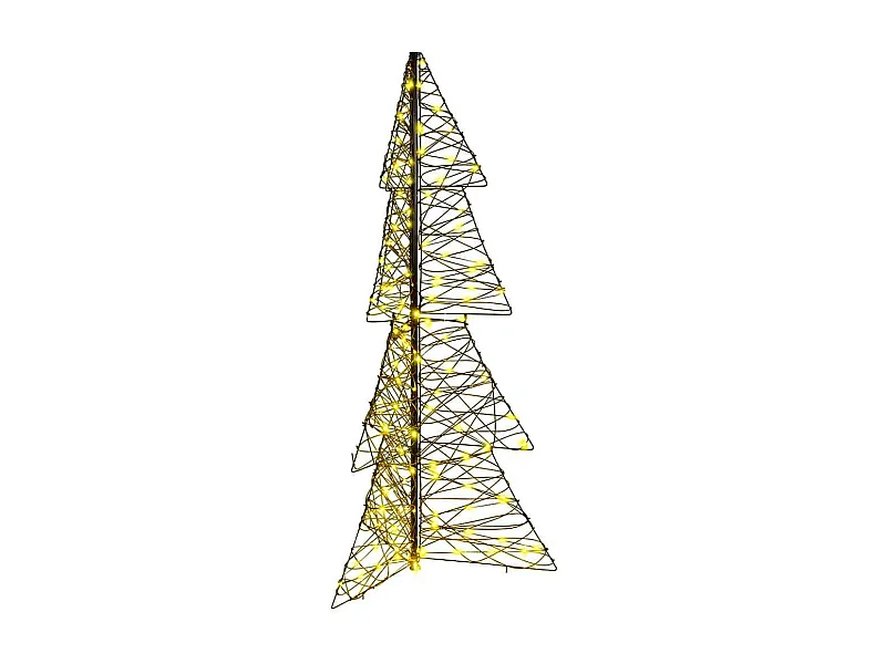 Sapin de Noël avec 160 LED Blanc chaud 150 cm Rotin
