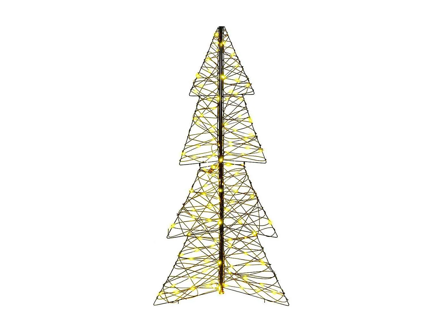 Sapin de Noël avec 160 LED Blanc chaud 150 cm Rotin