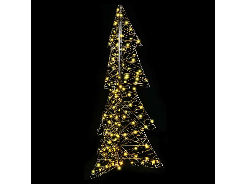 Sapin de Noël avec 160 LED Blanc chaud 150 cm Rotin