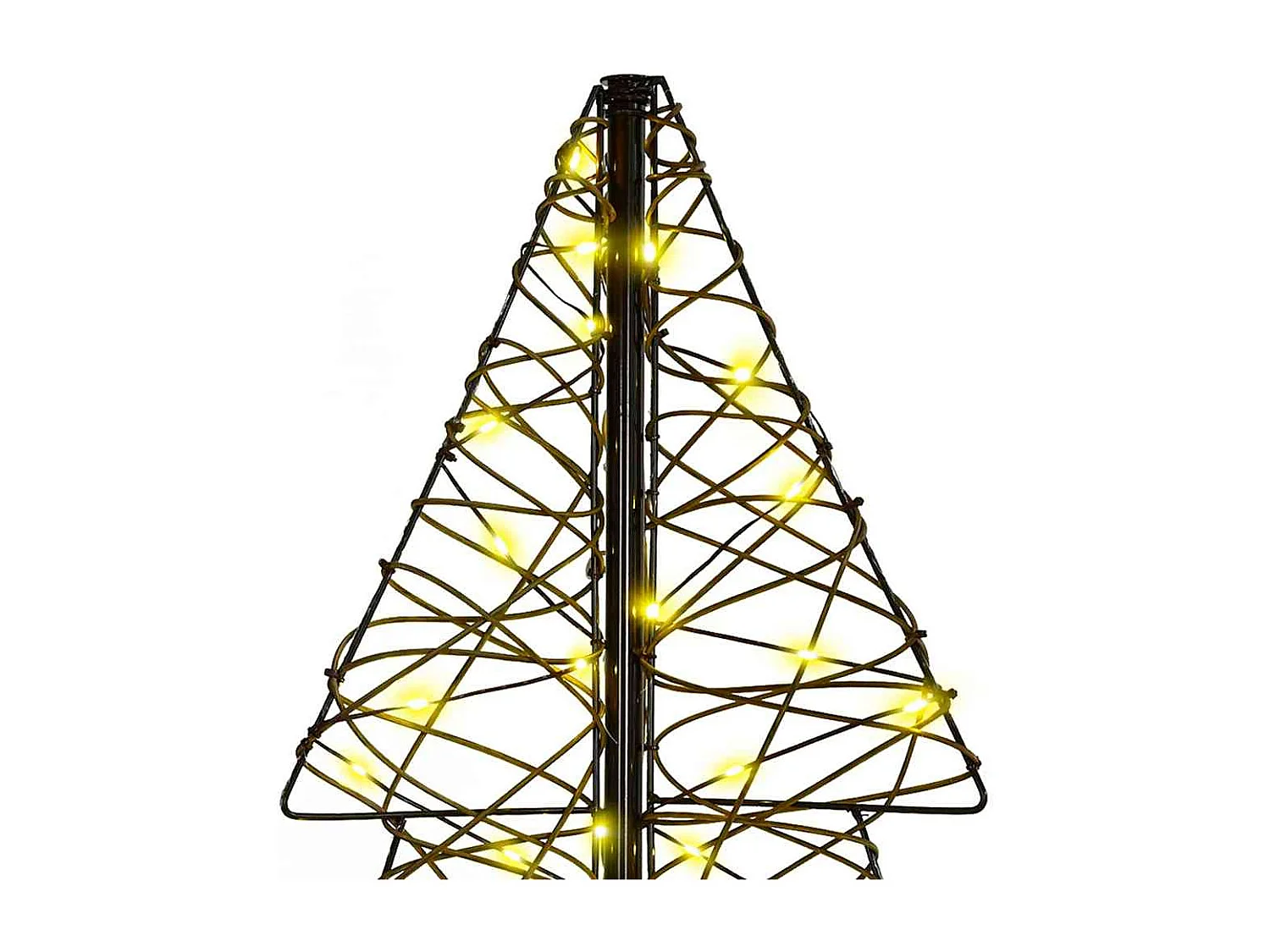 Sapin de Noël avec 160 LED Blanc chaud 150 cm Rotin