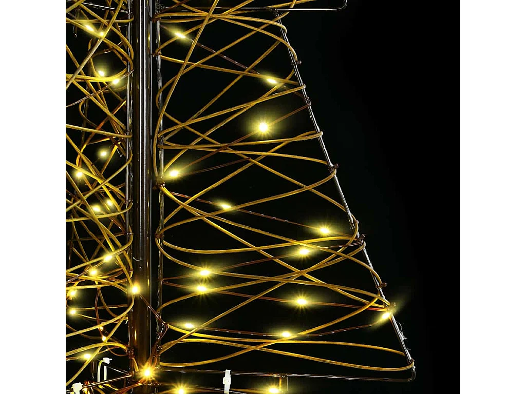 Sapin de Noël avec 160 LED Blanc chaud 150 cm Rotin