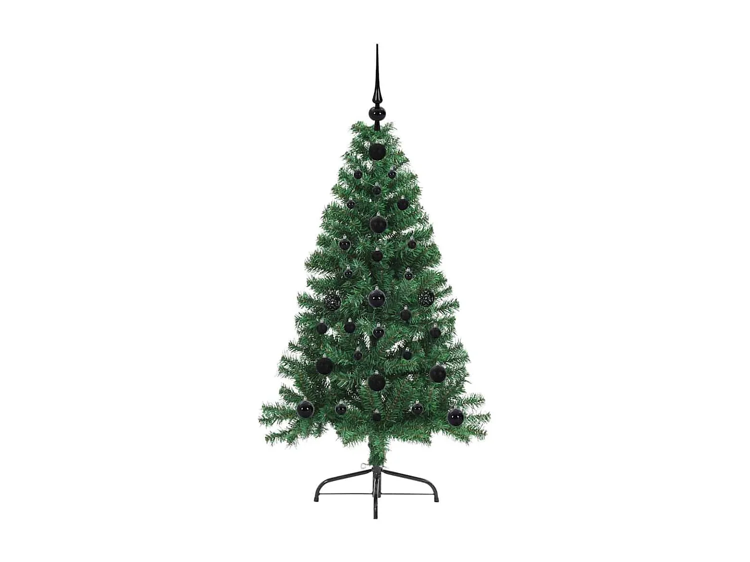 Künstlicher Weihnachtsbaum mit Beleuchtung, Grün, 120 cm, PVC