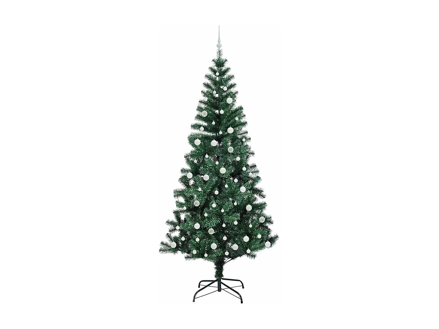 Sapin de Noël artificiel pré-éclairé Vert 240 cm PVC et métal