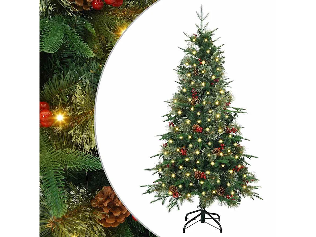 Künstlicher Weihnachtsbaum mit klappbaren Zweigen Grün 150 cm