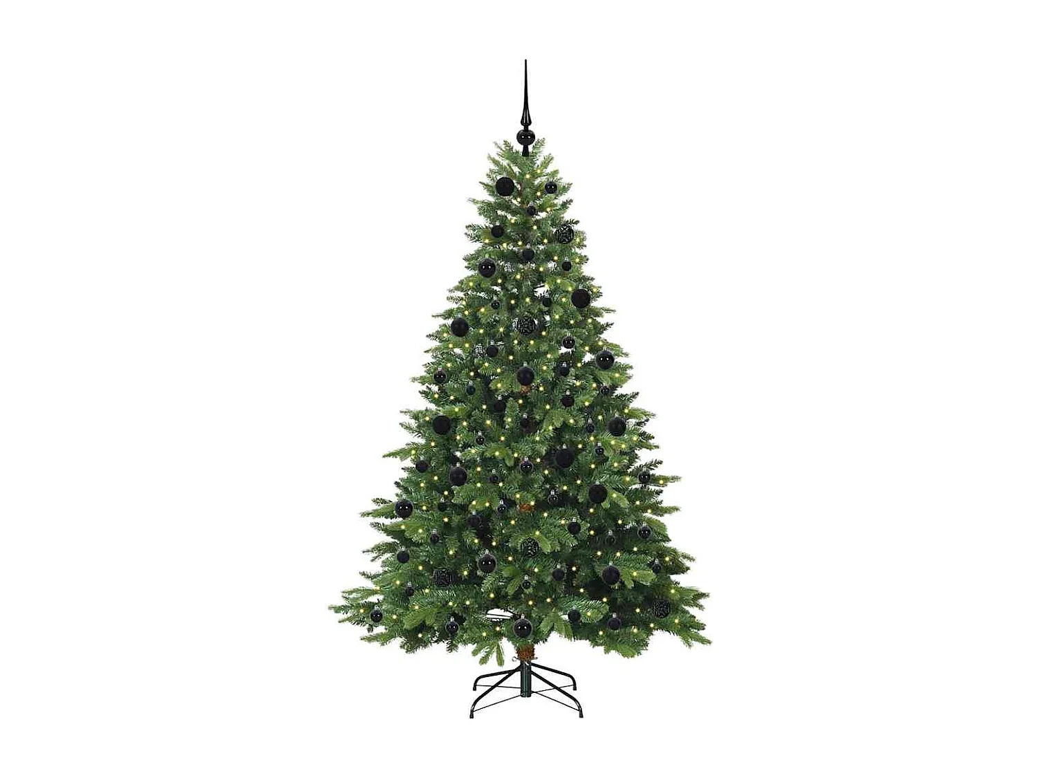 Sapin de Noël artificiel avec 300 LED Vert 210 cm PE et PVC