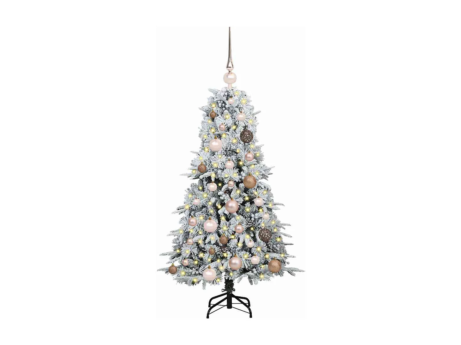 Albero di Natale artificiale con rami incernierati verde 120 cm