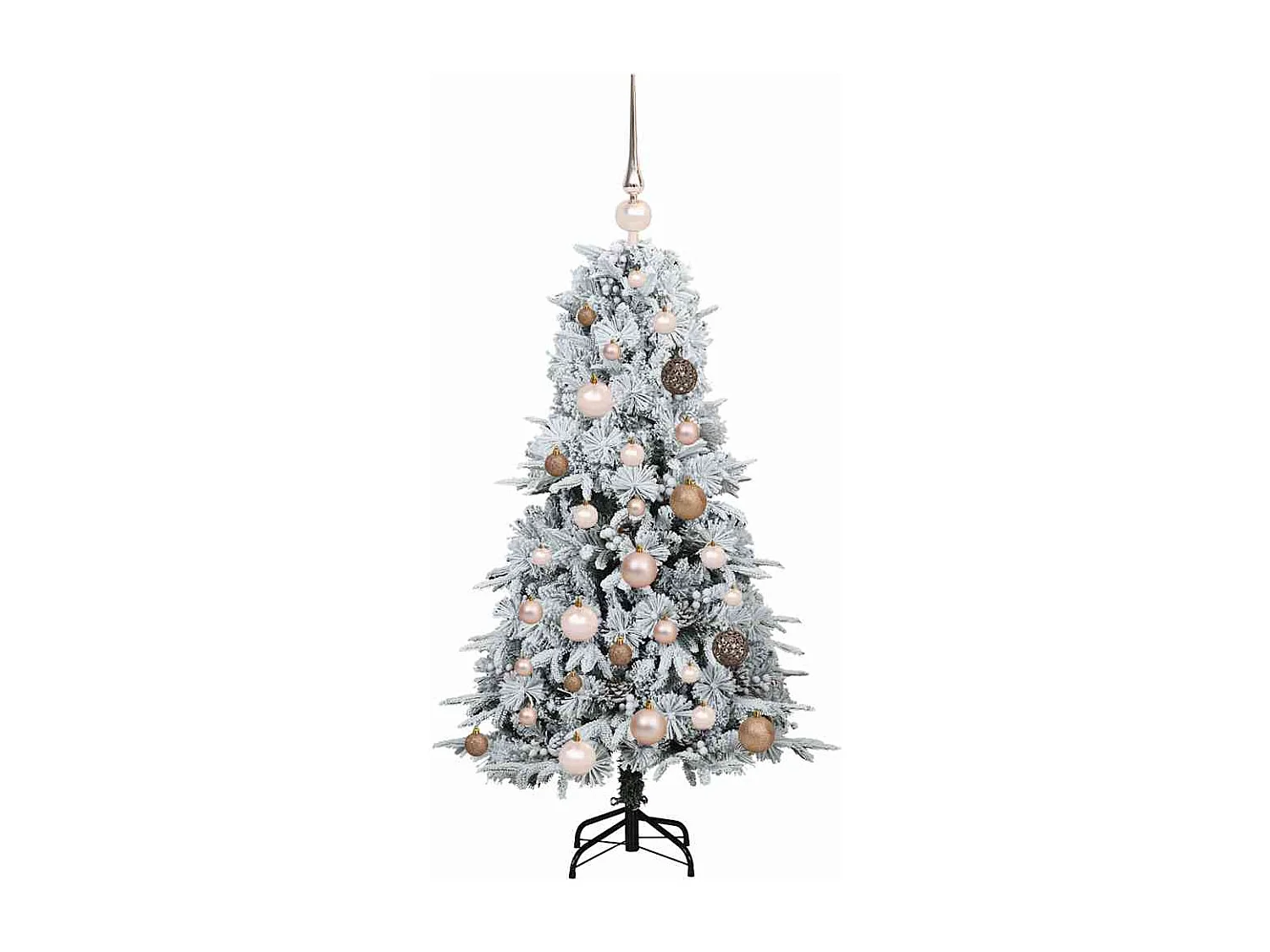 Albero di Natale artificiale con rami incernierati verde 120 cm