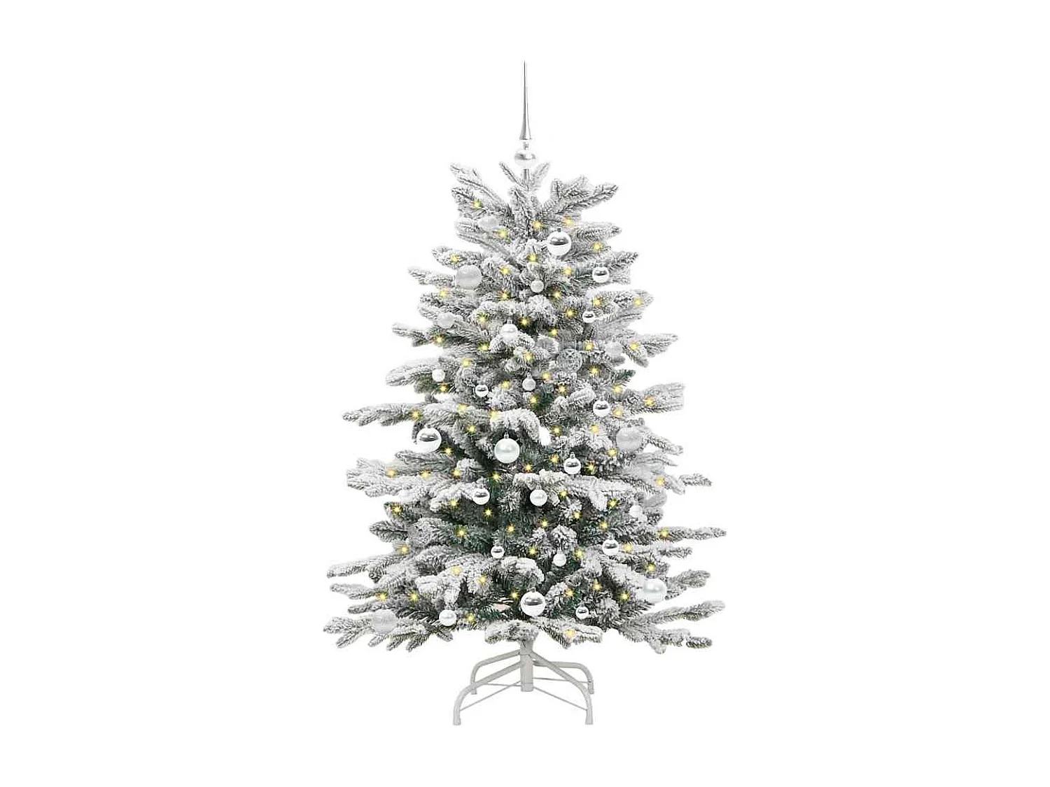 Sapin de Noël Artificiel à Branches Articulées Blanc 150 cm