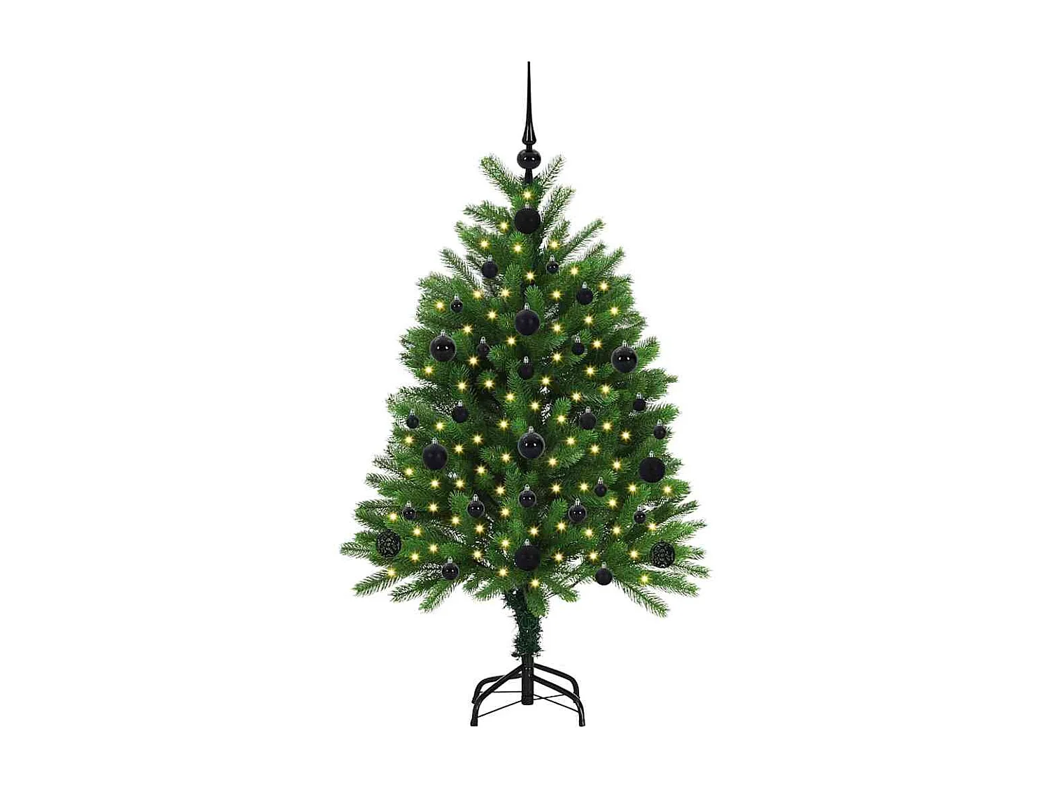 Sapin de Noël avec 150 LED avec support Vert 120 cm PE