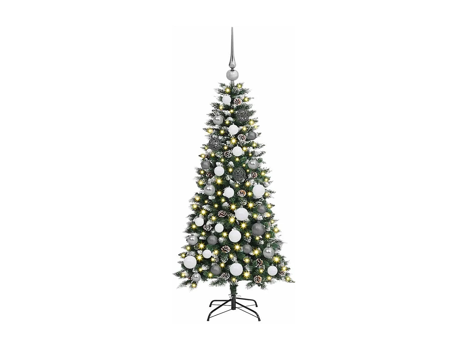 Sapin de Noël artificiel avec 150 LED Vert 55 x 55 x 120 cm