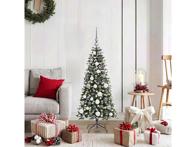 Sapin de Noël artificiel avec 150 LED Vert 55 x 55 x 120 cm