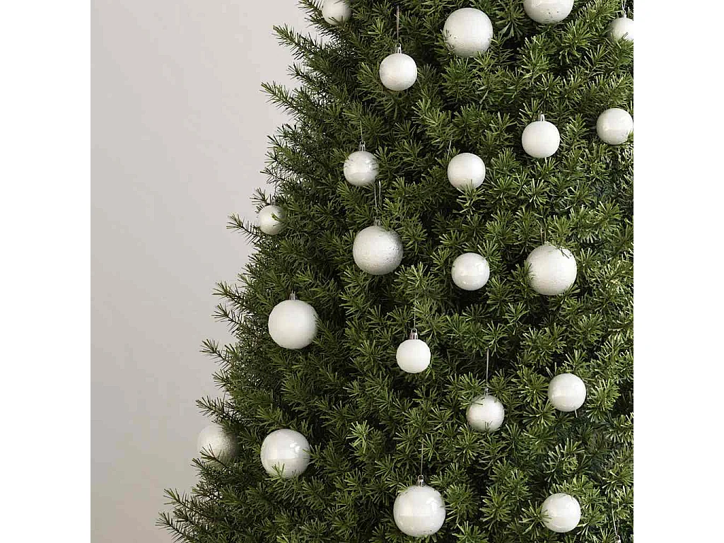 Ensemble de boules de Noël 100 pcs Blanc