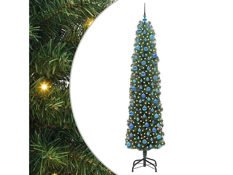 Kunstkerstboom Groen 240 cm PVC en staal en kunststof