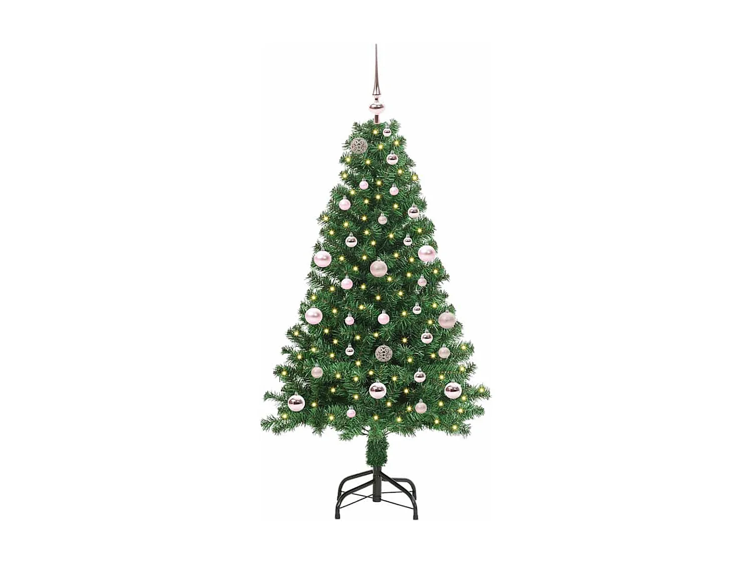 Albero di Natale artificiale verde 150 cm PVC, acciaio e plastica