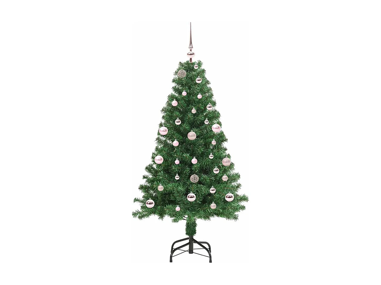 Albero di Natale artificiale verde 150 cm PVC, acciaio e plastica