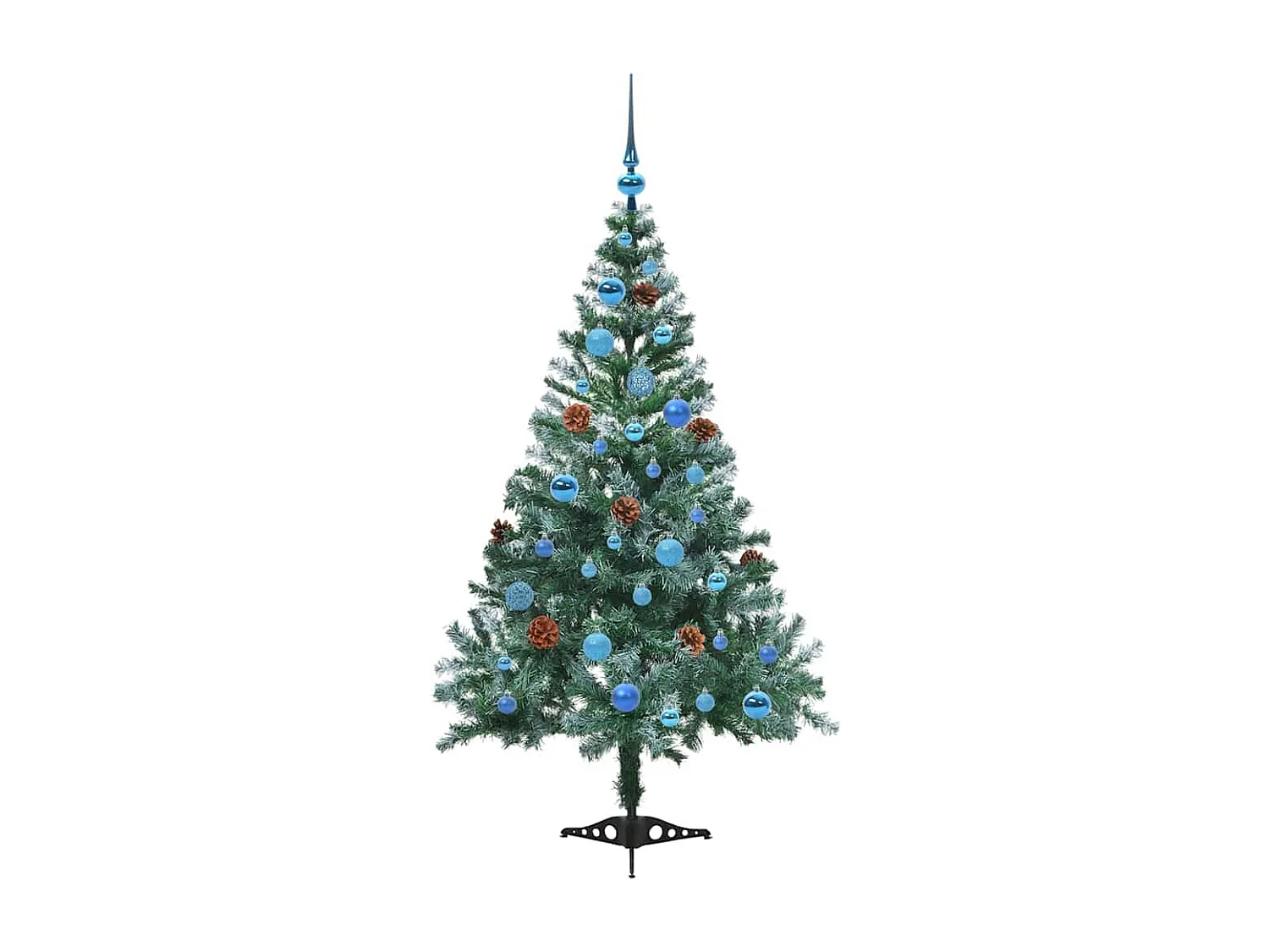 Albero di Natale artificiale con 150 LED Verde 150 cm PVC e Acciaio