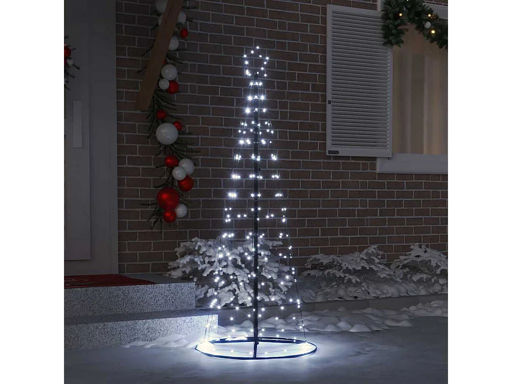 Arbre de Noël LED avec 390 LED Blanc froid 250 cm Fer