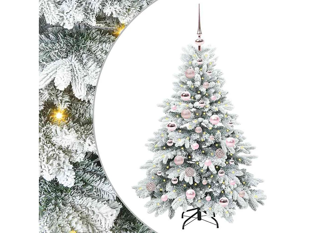 Sapin de Noël artificiel avec 150 LED Vert 120 cm PE et PVC