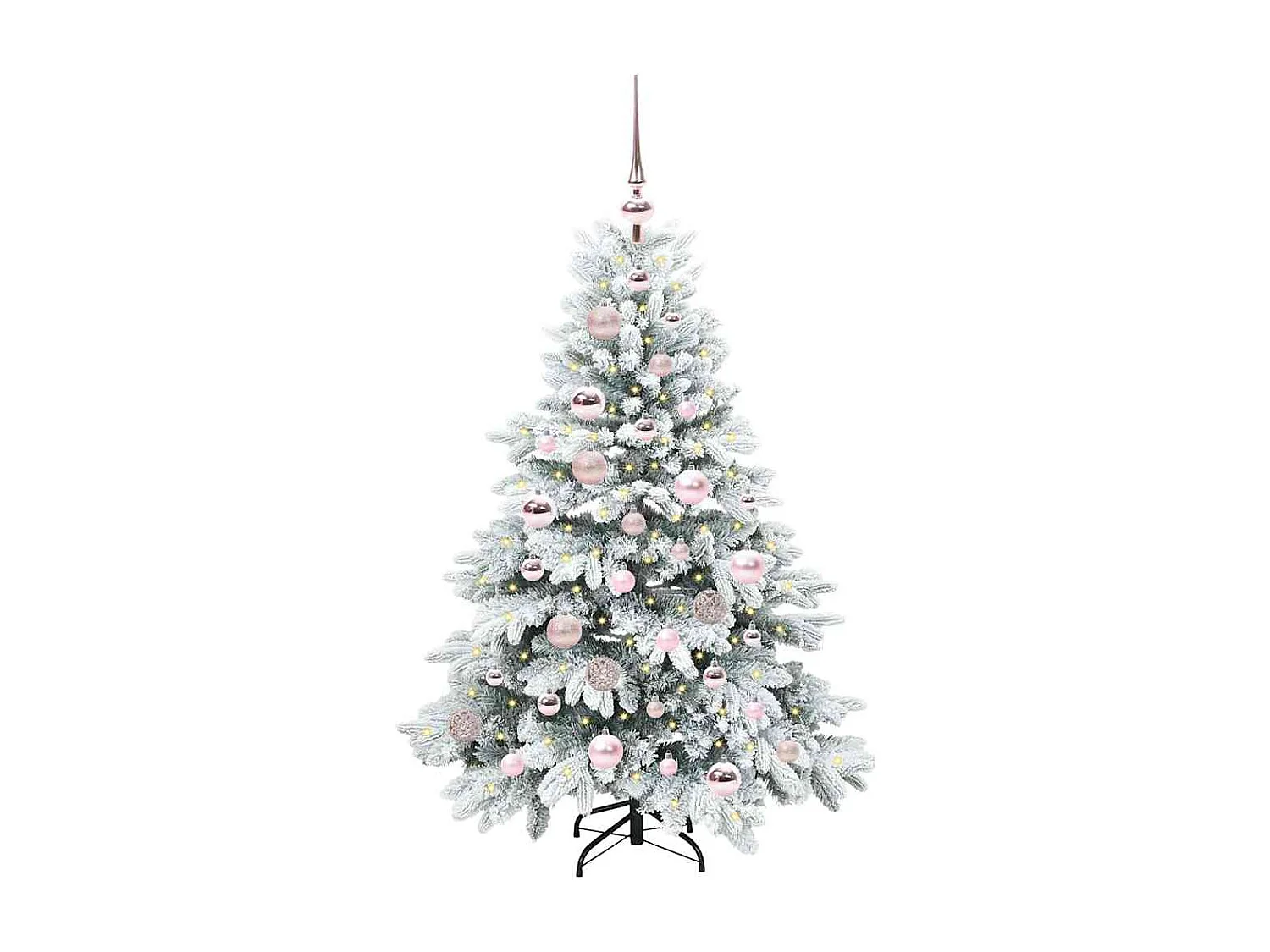 Sapin de Noël artificiel avec 150 LED Vert 120 cm PE et PVC