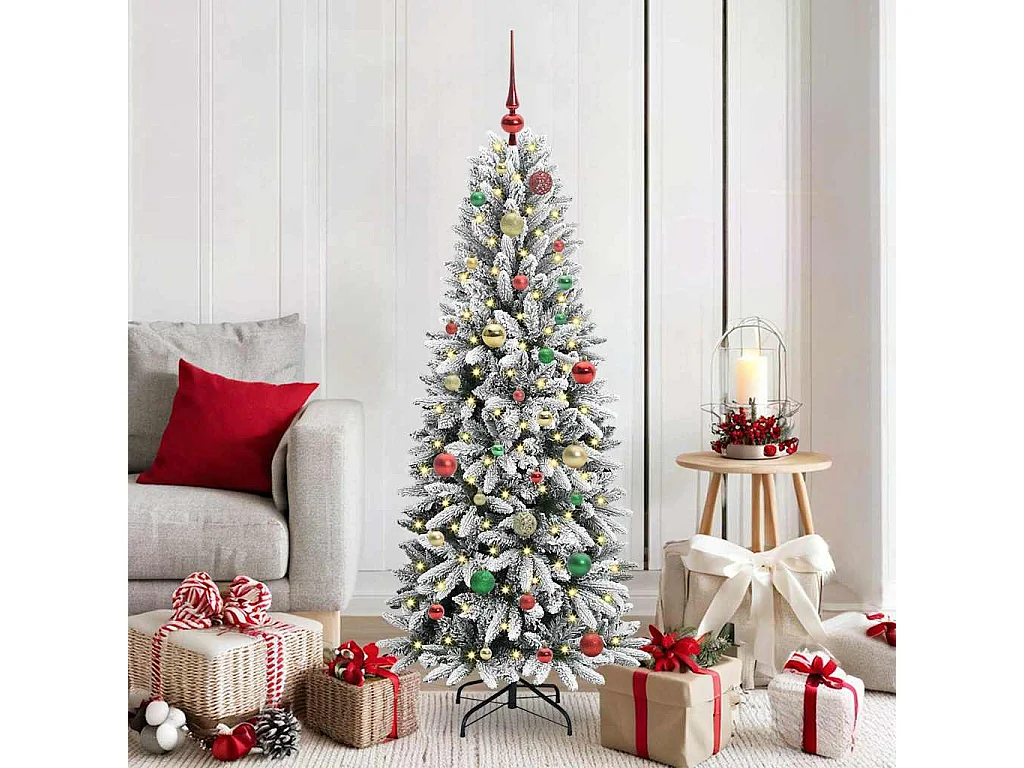 Künstlicher Weihnachtsbaum mit 150 LEDs Weiß 63 x 63 x 150 cm