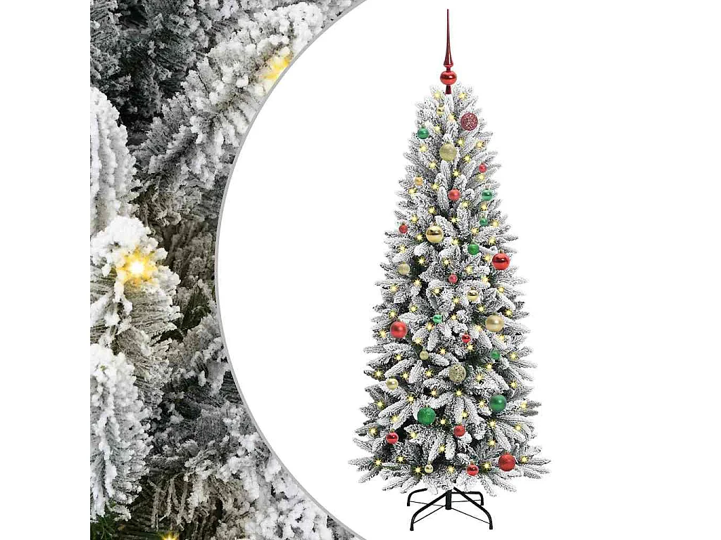 Künstlicher Weihnachtsbaum mit 150 LEDs Weiß 63 x 63 x 150 cm