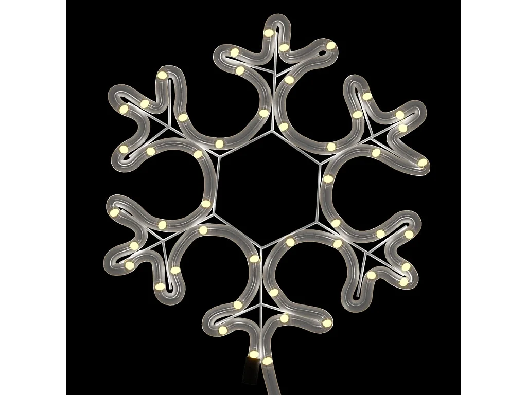 Kerst sneeuwvlokken met LED 3 stuks Warm Wit 27x27 cm