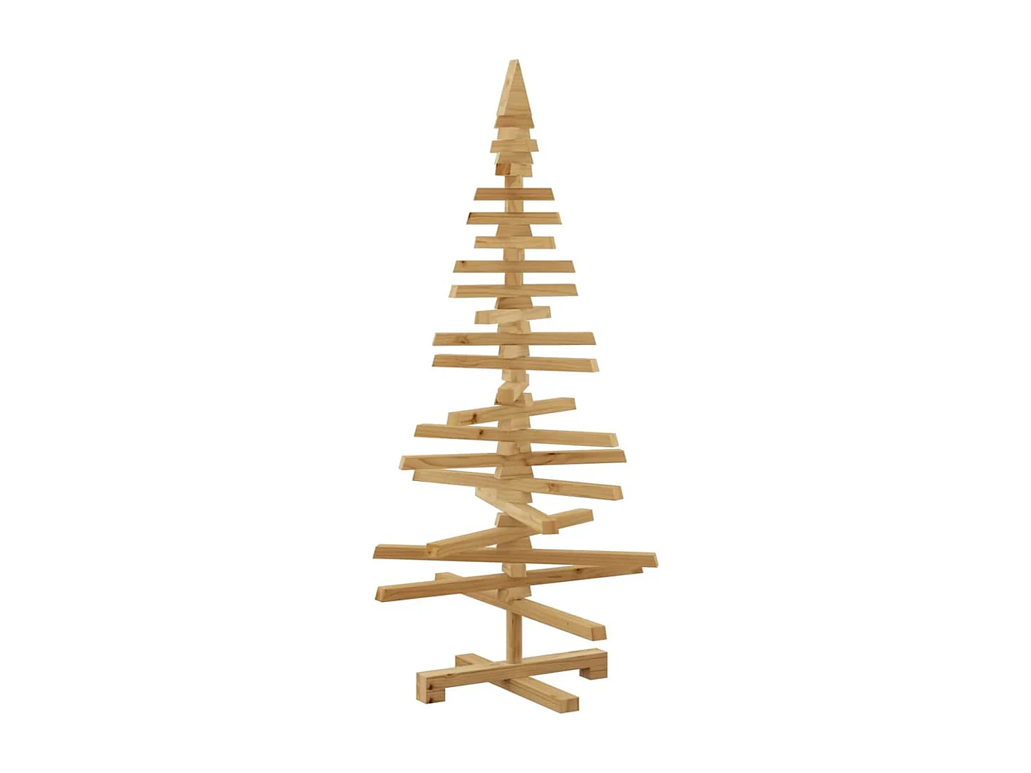 Arbre de Noël en bois Marron 120 cm Bois massif en pin