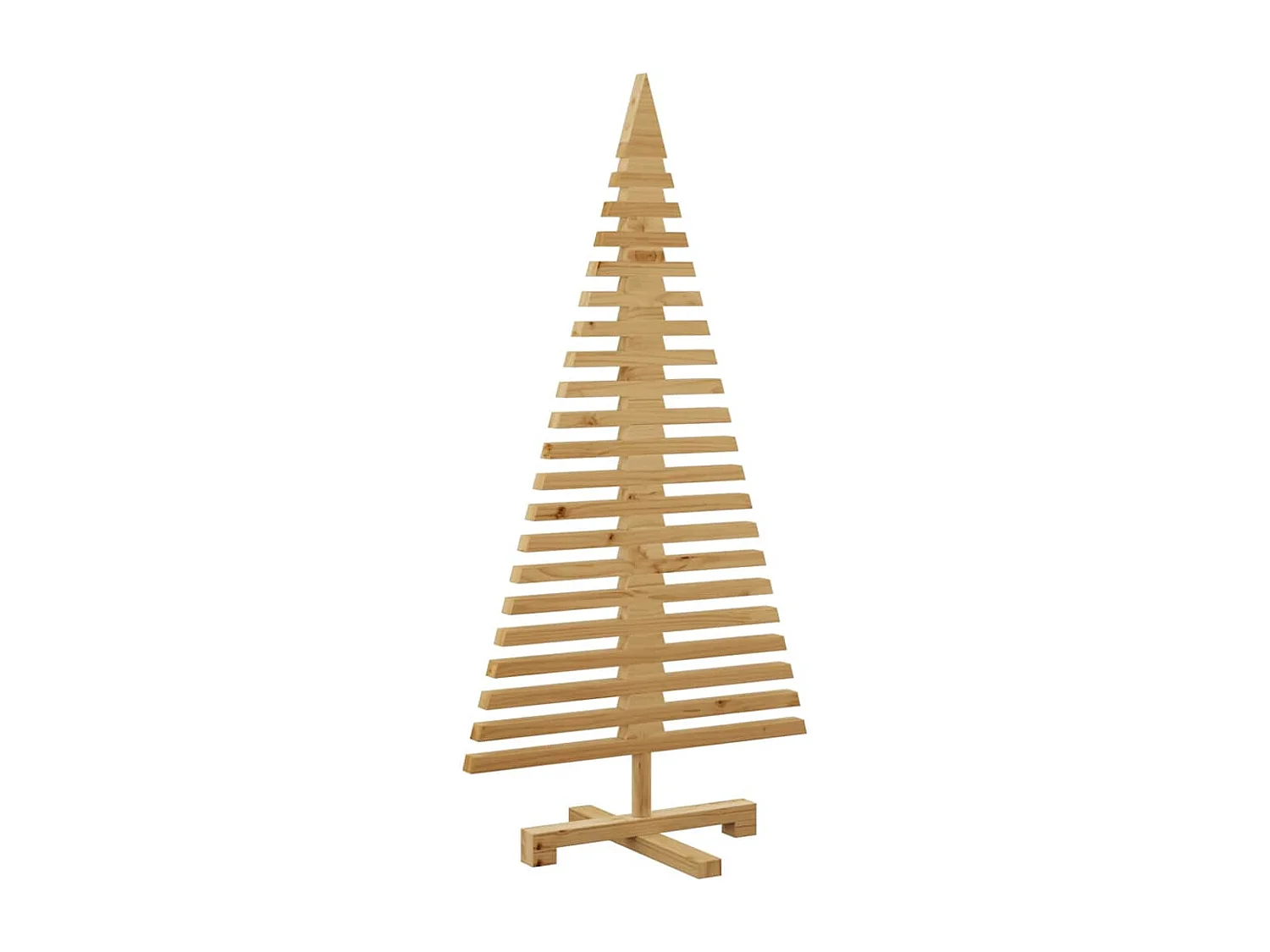 Arbre de Noël en bois Marron 120 cm Bois massif en pin