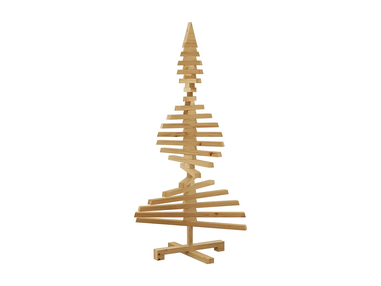 Arbre de Noël en bois Marron 120 cm Bois massif en pin