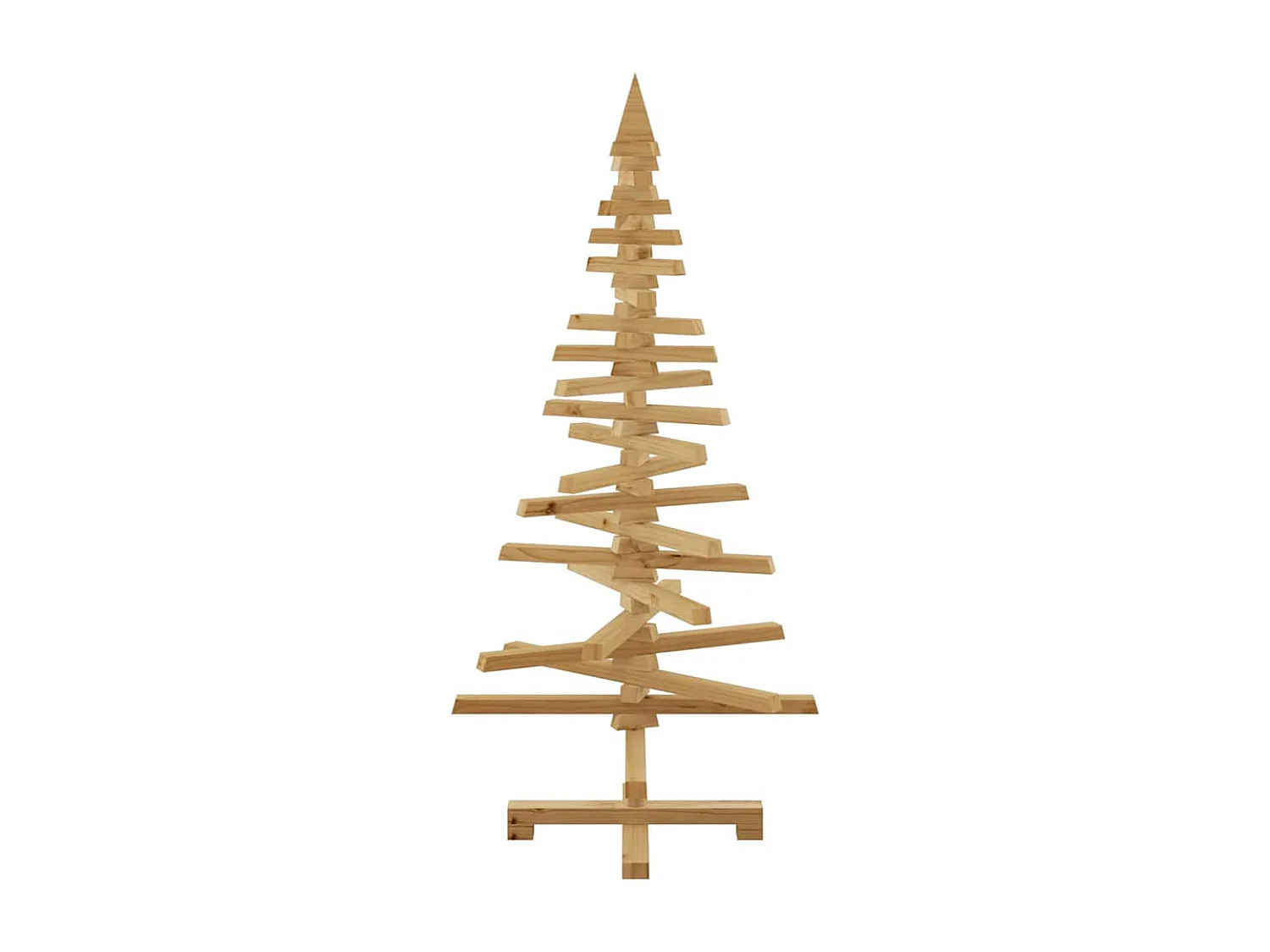 Arbre de Noël en bois Marron 120 cm Bois massif en pin