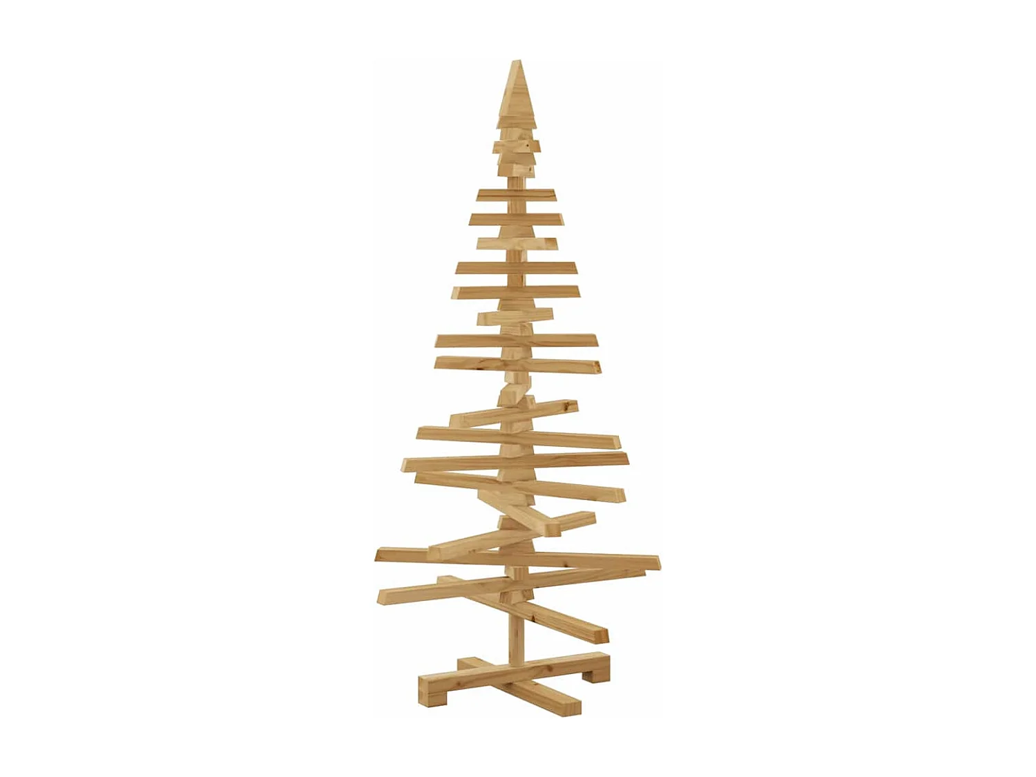 Arbre de Noël en bois Marron 120 cm Bois massif en pin